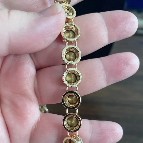 NWOT Red Austrian Crystal Tennis Necklace - Picture 3 of 3